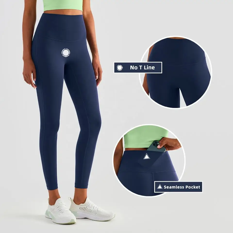 SHINBENEHighWaistNoCamelToeGymAthleticYogaPantsWomensBrushedNakedFeelingWorkout