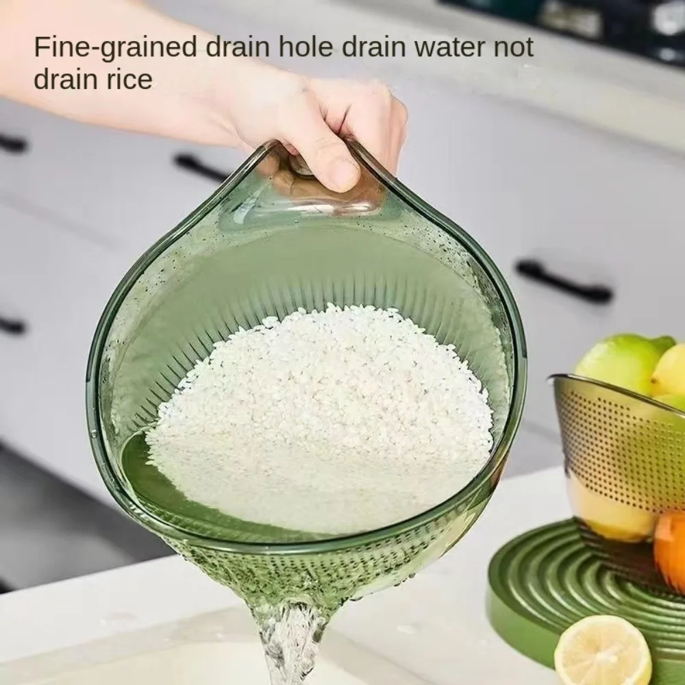 Drainage Basket Plastic Multifunctional Drainage Basket Creative Fruit Plate Kitchen Vegetable Basin Salad Draining Bowl Household Sink