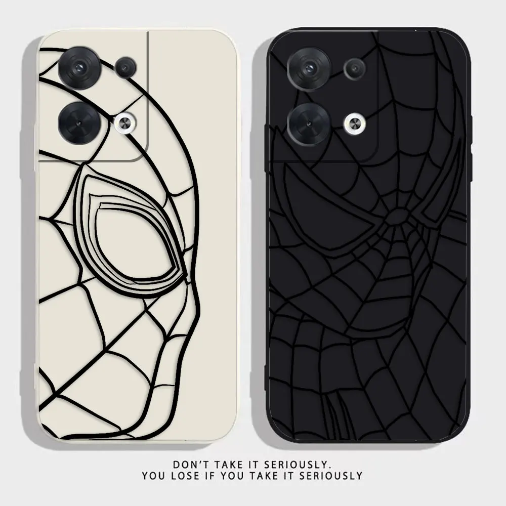 Custodia Per Telefono Per Oppo Reno 8 7 9 6 7Se 5 4 4Se 4 3 4G 5G Pro Plus Custodia Per Liquidi A Colori Funda Shell Capa Marvel Spider Man Line