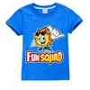New Boys Summer Clothes Kids Cosplay Fun Squad Gaming T-shirt Pullover 100% Cotton Leisure Fashion Children Boys Girls Tees Tops 1