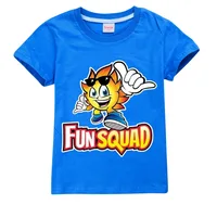 New Boys Summer Clothes Kids Cosplay Fun Squad Gaming T-shirt Pullover 100% Cotton Leisure Fashion Children Boys Girls Tees Tops 1