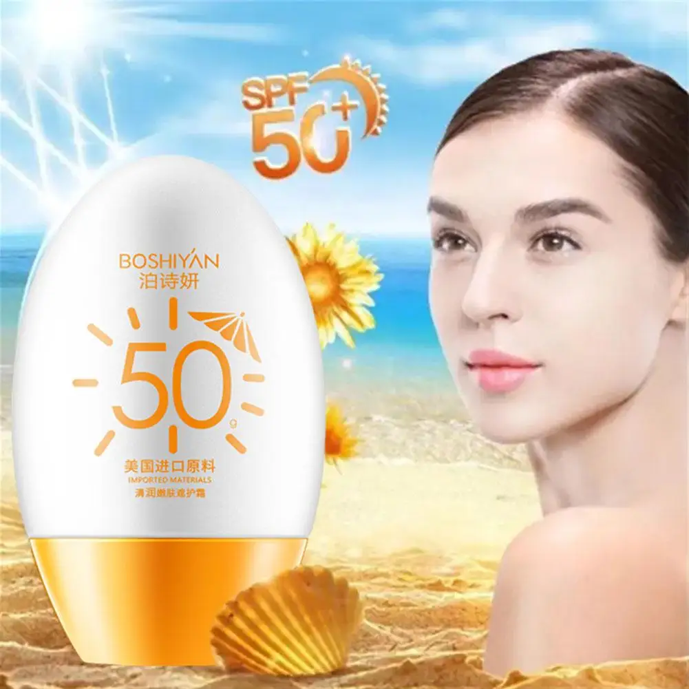 50g Refreshing Sunscreen Cream UV Protection Moisturizing Resistant Sunblock Hydrating Body SPF50 Cream Water W8F5