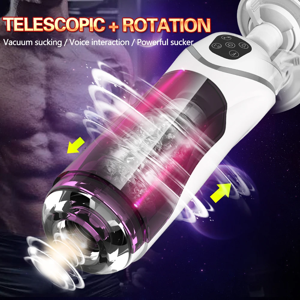 

Automatic Male Masturbator Cup Real Vagina Telescopic Thrusting Rotation Sucking Vibrator Blowjob Masturbation Adults Sex Toys