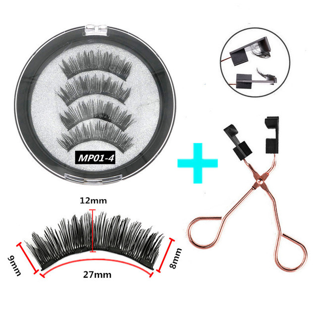 Pairs of Magnet Magnetic Eyelashes, Natural Handmade Mink hair, Reusable