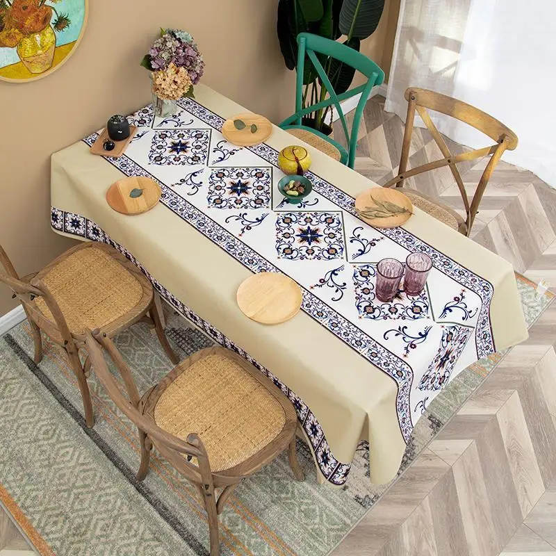 

Bohemian Ethnic Print Desk Cloth Coffee Table Tablecloth Rectangle Cafe Tablecloth Table Cover Wedding Decor Mantel Mesa Tapete