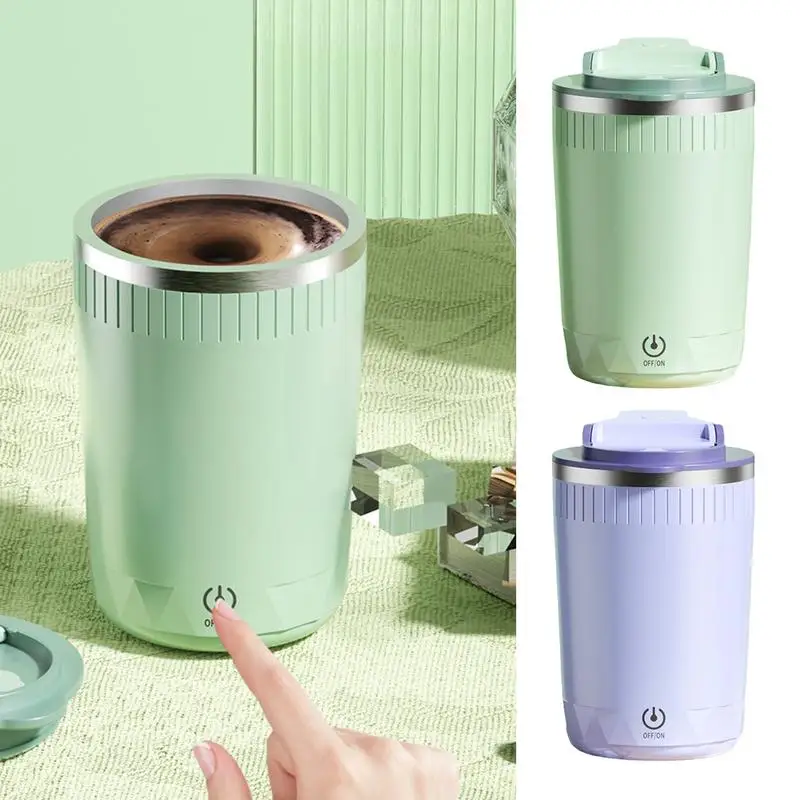 

Auto Stirring Cup Rechargeable Mixing Cups With Lid Portable Travel Fast Mixing Coffee Cups For Business Trip & Home Kitchen Use