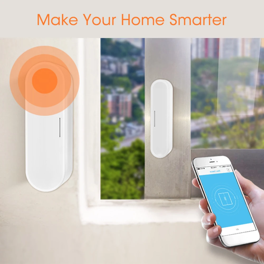 Tuya APP Door Open/Closed Detectors Security Protection ZigBee Alarm Detector 2.4GHz Wireless Window Door Gate Sensor for Indoor
