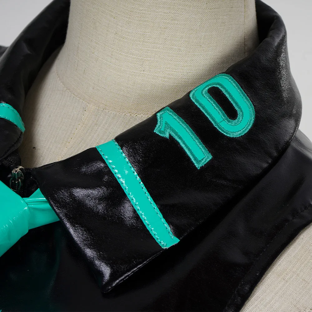 VTuber: Vocaloid Hatsune Miku | Black Dress Cosplay Costume Set 27 Hatsune Miku-Inspired Blue Dress Cosplay Costume for Women (Unofficial)