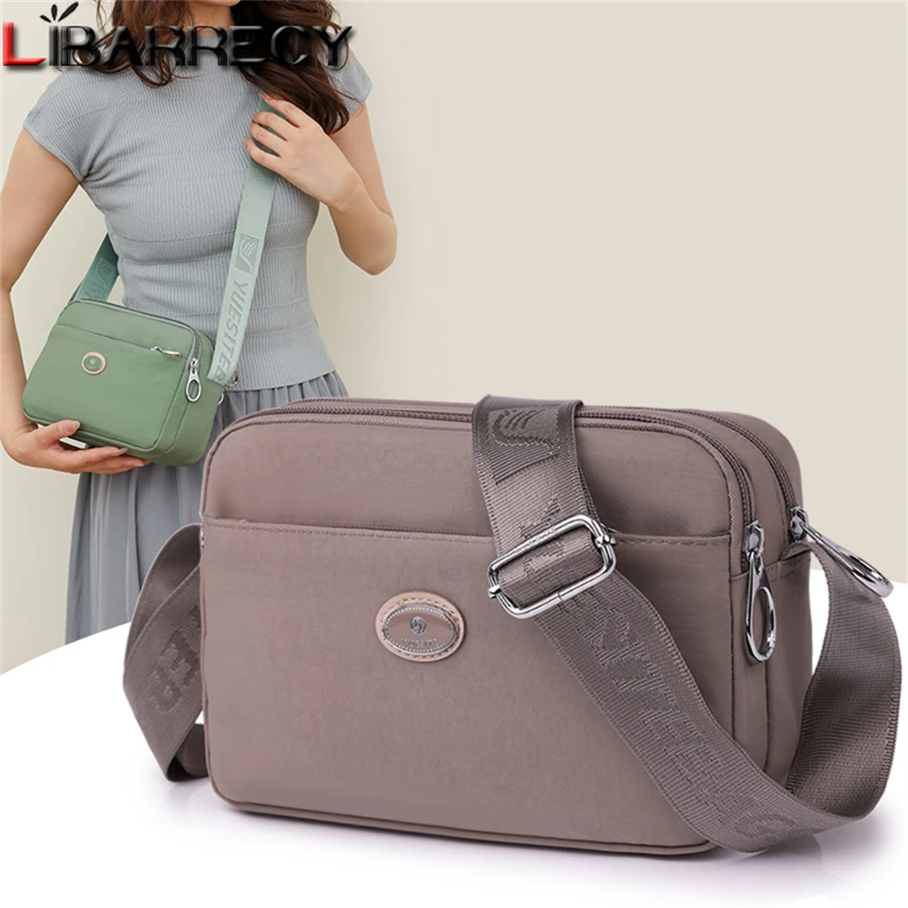 

New Small Women Messenger Bags Fashion Quality Nylon Ladies Mobile Phone Purse 2023 Solid Color Ladies Shoulder Bag Bolso Mujer