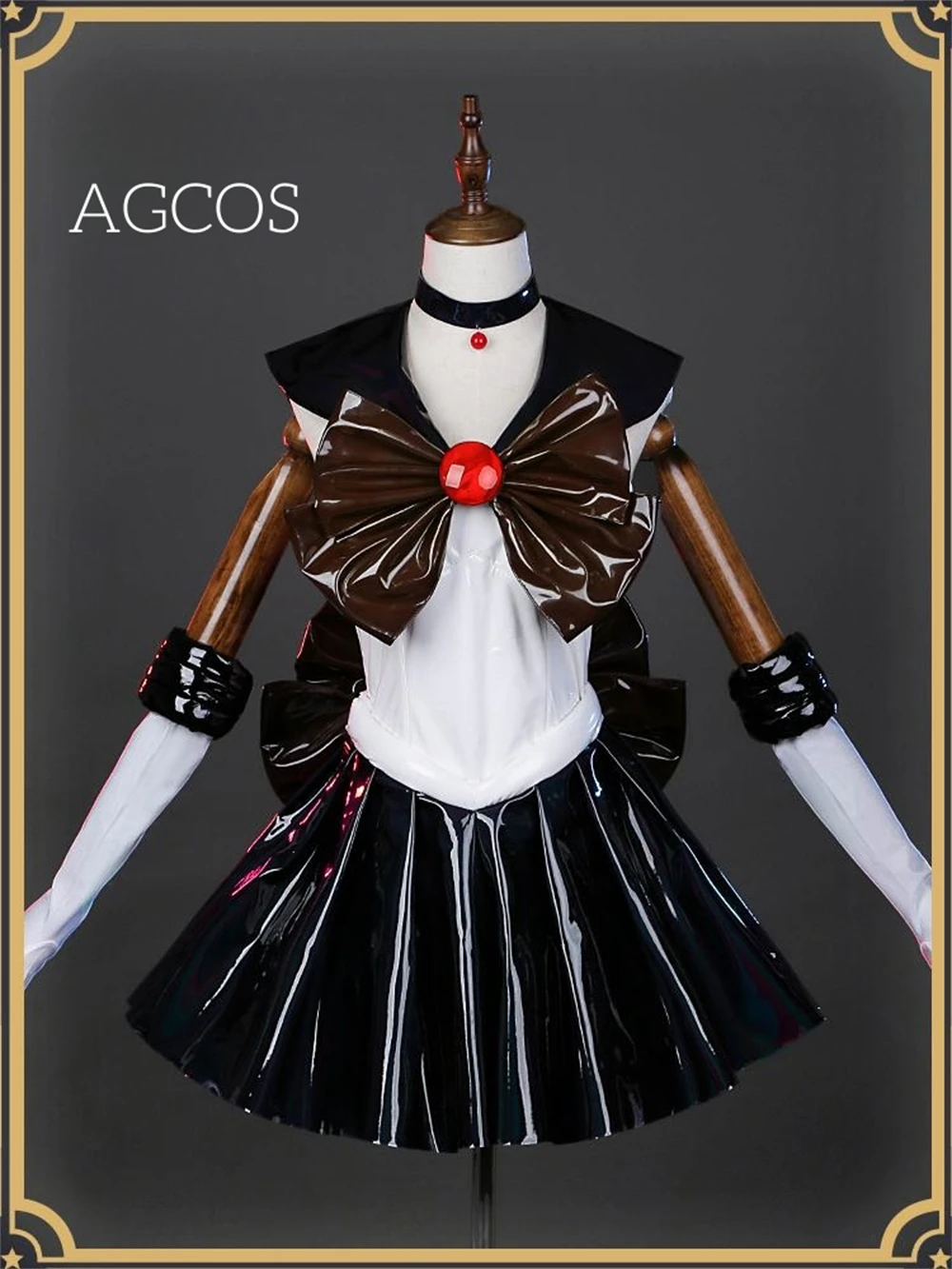 

AGCOS Sailor Moon Meiou Setsuna 30th Anniversary Cosplay Costume Meiou Setsuna Combats Dress Anime Roleplay Sexy Uniforms