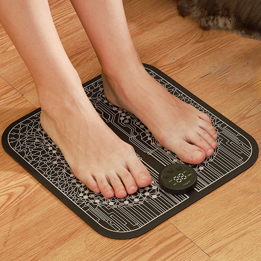 6 Gears Electric Feet Massager Machine Portable Foot Massage Tool for Muscle Relaxation Electric Muscle Stimulation Massage Mat