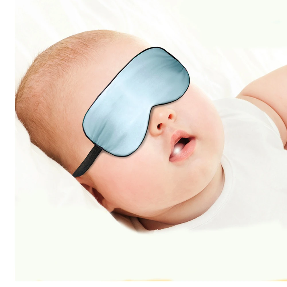 

1PC Momme Mulberry Silk Sleep Eye Mask Infant Blindfold with Elastic Strap Soft Eye Cover Eyeshade for Night Sleeping Travel Nap