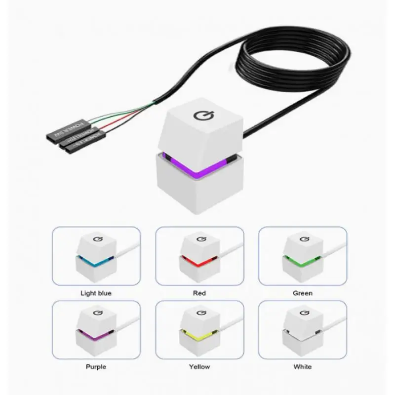 Desktop Power Switch with Blue LED Lights and 1.8m Extension Cable