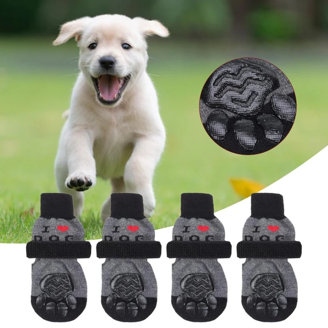 4Pcs Dog Socks Cats Paw Protector Pet Supplies Soft Comfortable Non-slip  Cotton Pet Dogs - AliExpress