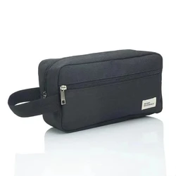 Waterproof Unisex Toiletry & Cosmetic Bag - Travel Beauty & Grooming Organizer (Black)