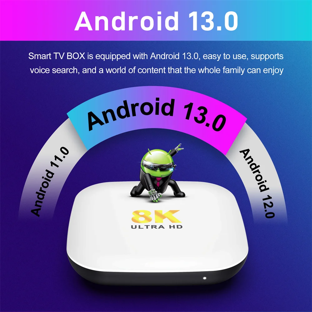 Woopker Android 13 Smart TV box H96 Max M2 Rockchip RK3528 1000M LAN WiFi6 8K Video Decoding With Gyroscope Remote Set Top Box