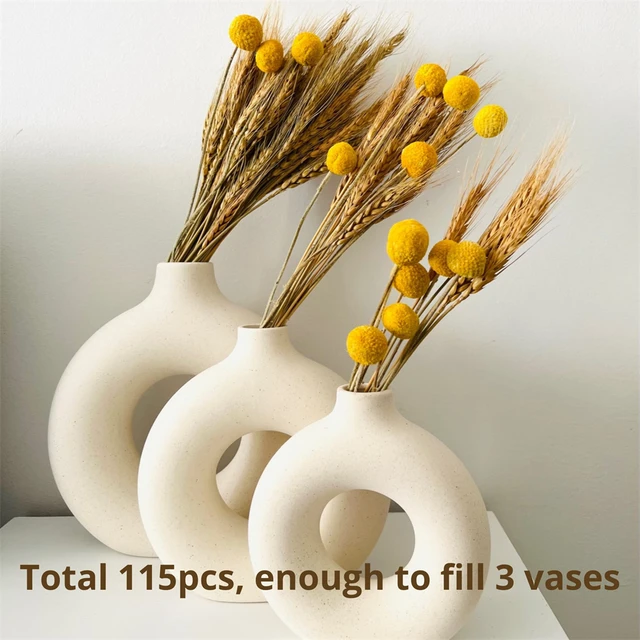 Dried Flowers with Stems Artificial Golden Wheat Bouquet 100pcs Natural  Flowers for Fall DIY Arrangement Decorative Farmhouse - AliExpress