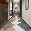 European Geometric Villa Long Corridor Carpet Runner Hall Passageway Home Large Rug Nordic Modern Stairway Comfortable Floor Mat 2