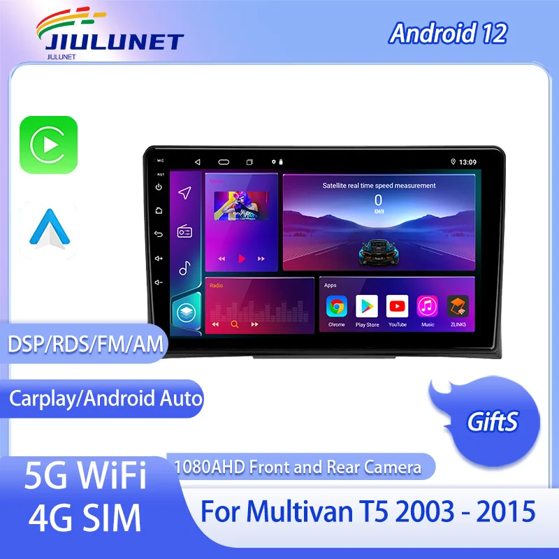 

JIULUNET 8 core Car Radio Android 12 For Volkswagen Multivan T5 2003 - 2015 Multimedia Player Navigation Wireless Carplay