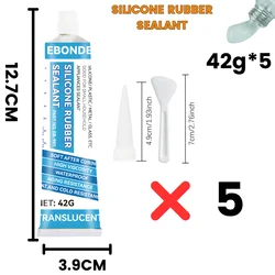 Waterproof Silicone Sealant Adhesive (42g 5pc)