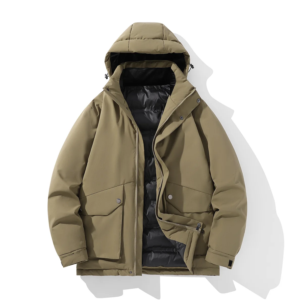 Winter Jacket Male Parka Coats Hooded Waterproof Trench Plus Size 7XL Oversize Black Windbreaker Loose Cotton Padded Overcoat
