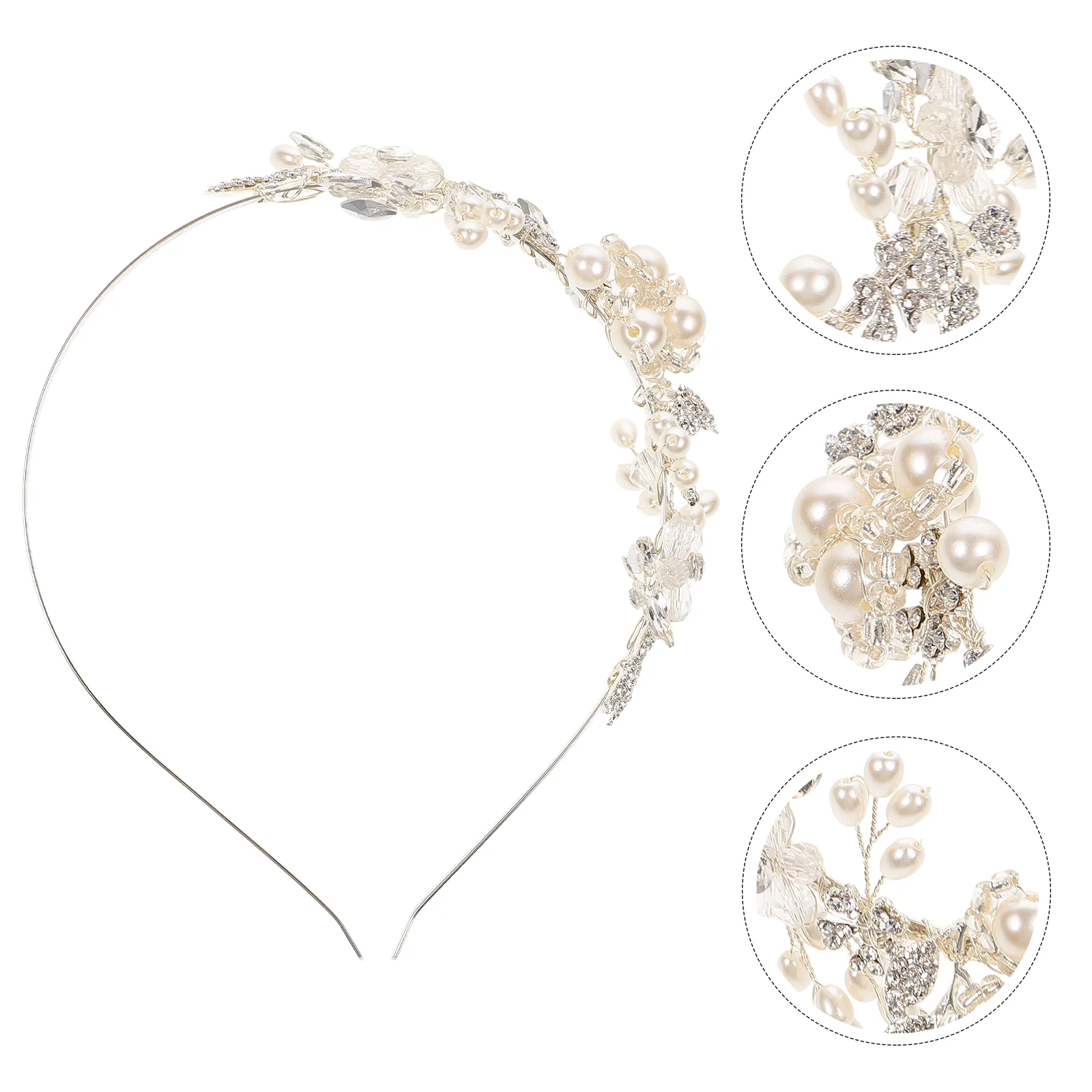 

Headband Bridal Headpiece Headdress for Bride Wedding Hair Accessories Pearl Women Children Flower Ties