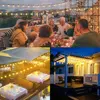 G50 Patio Solar String Lights Outdoor, Warm/ Colorful Globe Bulb LED Fairy Garland Lamp for Wedding, Christmas, Backyard, Party 6