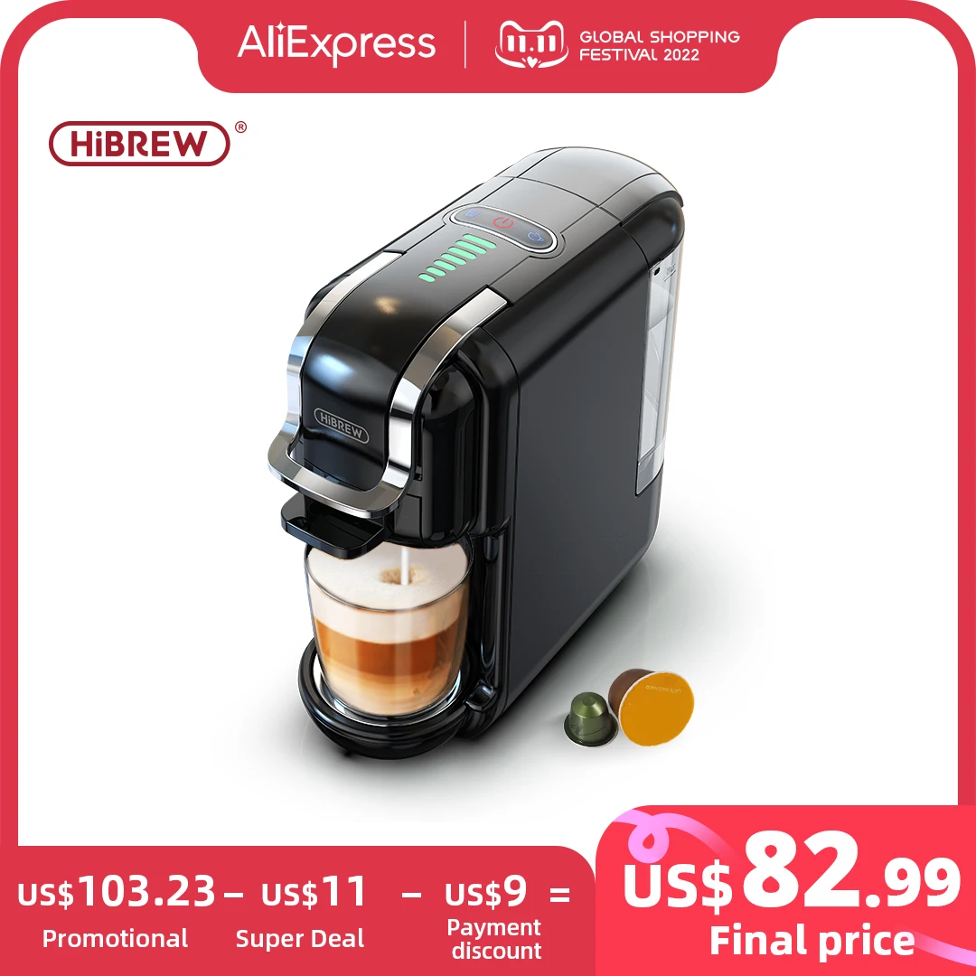 Hibrew Multiple Capsule Coffee Machine, Hot/cold Dolce Gusto Milk Nespresso Capsule Ese Pod Ground Coffee Cafeteria 19bar 5 In 1 - Coffee Makers - AliExpress