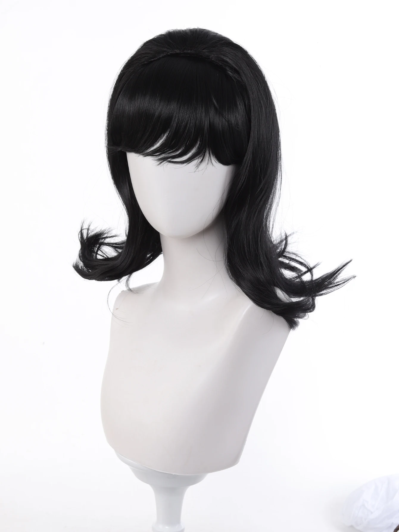 Synthetic Black Short Straight Wig For Women