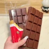Chocolate Bar Squishy Slow Rising Milk Chocolate Squeeze Toy Slow Rebound Food Fidget Toy Stress Release Hand Relax Gift 2