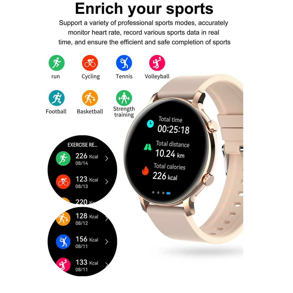 GPS Sport Smart Watch ECG + PPG Bluetooth Anruf Uhren Herren Fitness wasserdichte Sportuhr Mode Damen Herren Smartwa_voghion.com