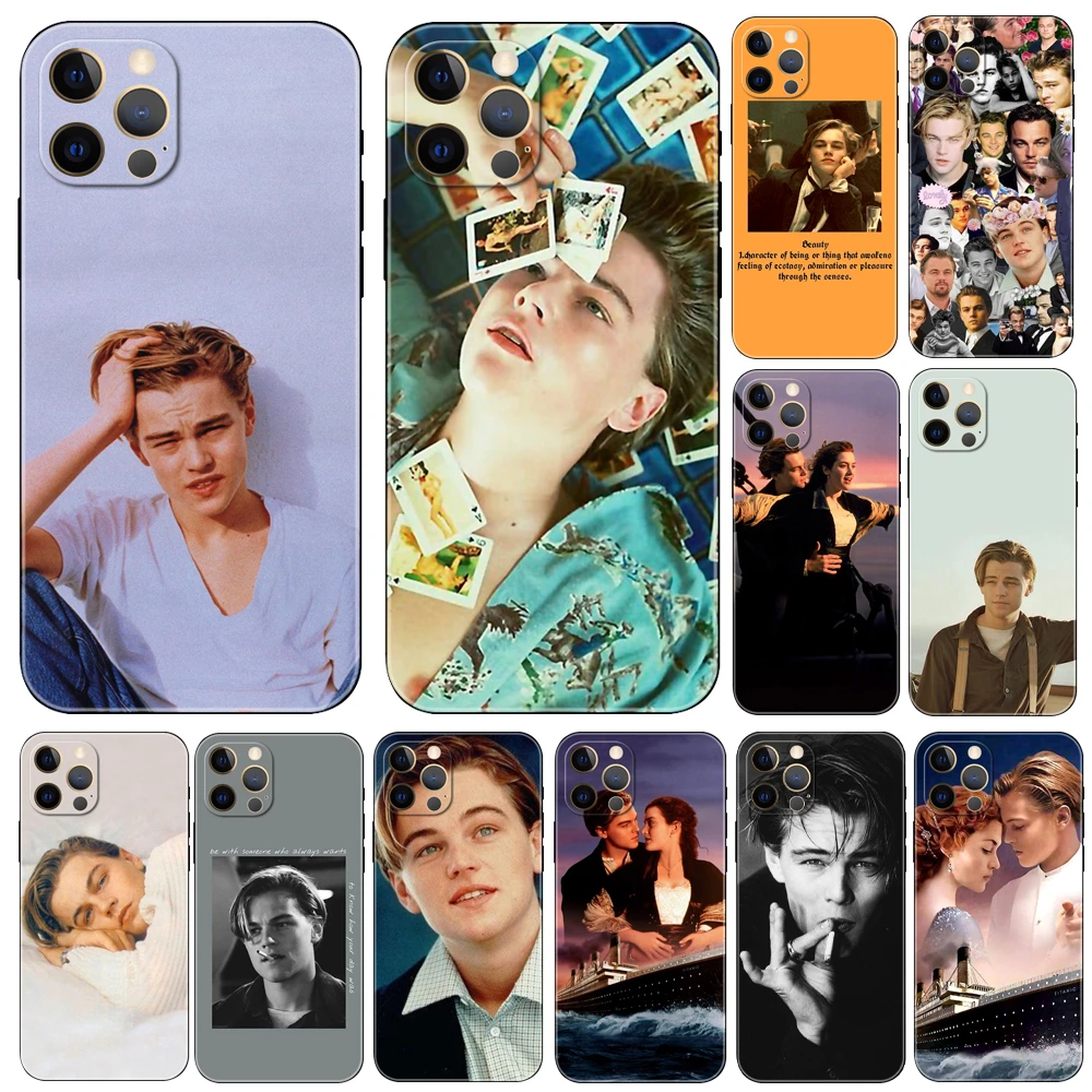 Leonardo DiCaprio young phone case for iphone 5 5s 2020se 6 6s 7 8 plus x 10 XR XS 11 12 13 mini pro MAX black tpu back cover