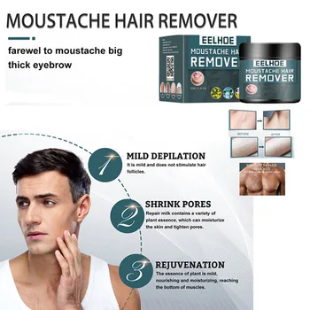 Men Hair Remover Cream Underarm Private Facial Body Leg Hair Remove Cream Skin Care Powerful Beauty Skin Care - Thumbnail 3