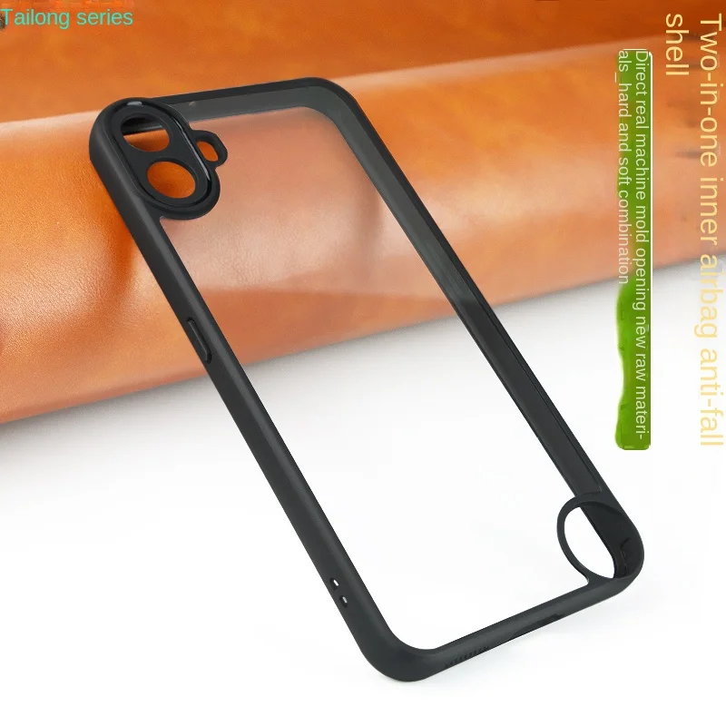 BRAND SET Custodia per Nothing Phone (1) Cover Rigida Ultra Sottile in PC Anti-Scratch Antiurto Bumper Case Protettiva per Nothing Phone (1)-Argento nero