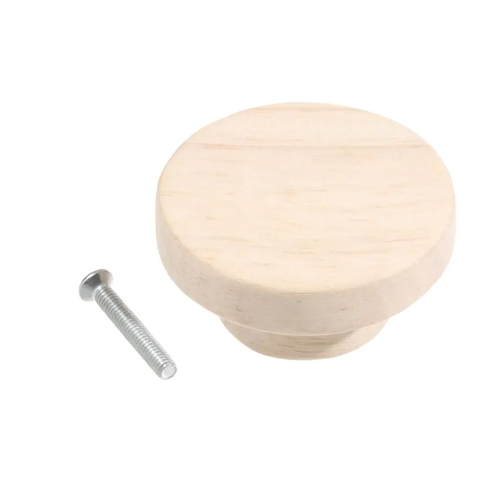 Description Picture 3 of item4pcs/set Wooden Knob with Screws Round Pulls Handles for Cabinet Cupboard Cabinet Door Drawer Handles