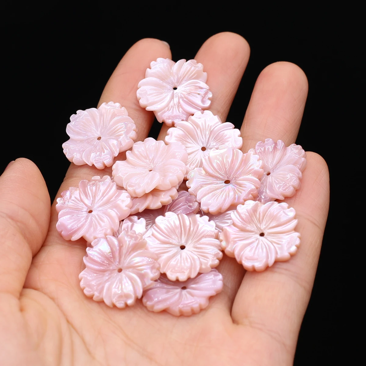 

2Pcs Natural Shell Isolation Beads Clover Pink Shell Flower Beads For Jewelry Making DIY Necklace Bracelet Earrings Accessory