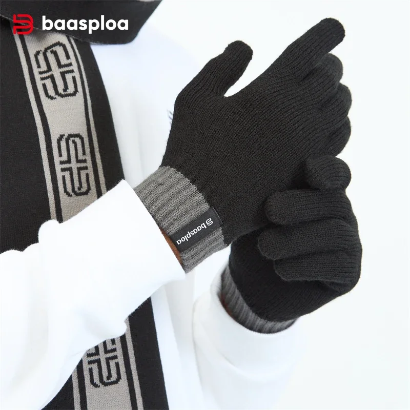 Knitted Gloves New Fashion Walking Sport Outdoor Keep Warm Gloves For Women Men Comfort Casual Baasploa