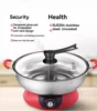 5L Stainless Steel Electric Hot Pot Chinese Hot Pot Twin Divided Hot Pot Cooker 2