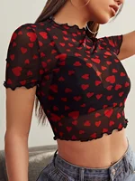 Mikayla Heart Shaped Mesh Top 3