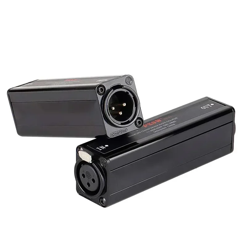 1 PCS PX-D2 전문가용 XLR 오디오 전류 사운드 아이솔레이터로 공통 접지 간섭을 제거합니다. 블랙