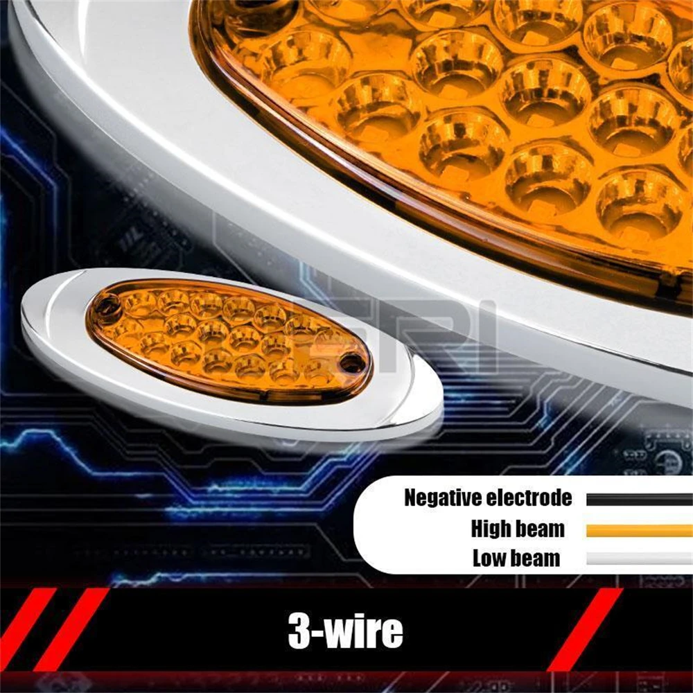 18LED Side Marker Light Auto Trucks Lorry Trailer Bus Tail Brake Lights Car Warning Lamp Turn Signal Warning Lighting 10PCS led marker lights led tail lights led warning lights