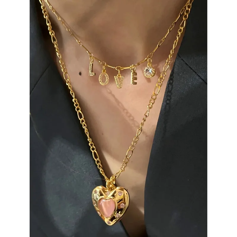 

Ожерелье женское из латуни с цирконием AAA, ювелирное изделие в стиле панк, простой модельный наряд в стиле бохо, Япония, корейский стиль