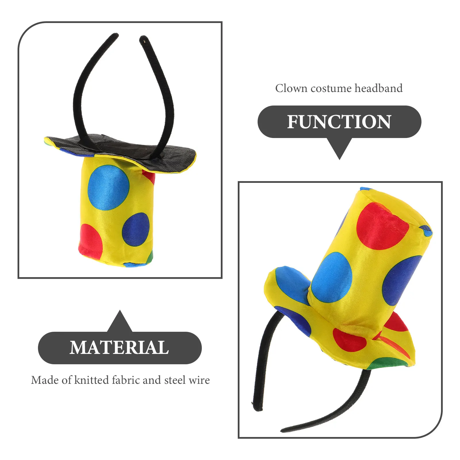 Jester Headband Clown Hat Carnival Costume Funny Headband Performance Prop Cosplay Clown Hat Headdress Adults Kids party decors