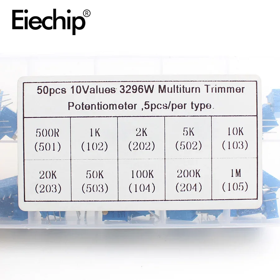 50pcs 3296W Series Potentiometers