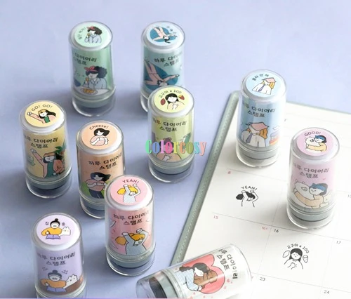 Midori Paintable Rotating Stamp - 10 Designs - Easily Decorate