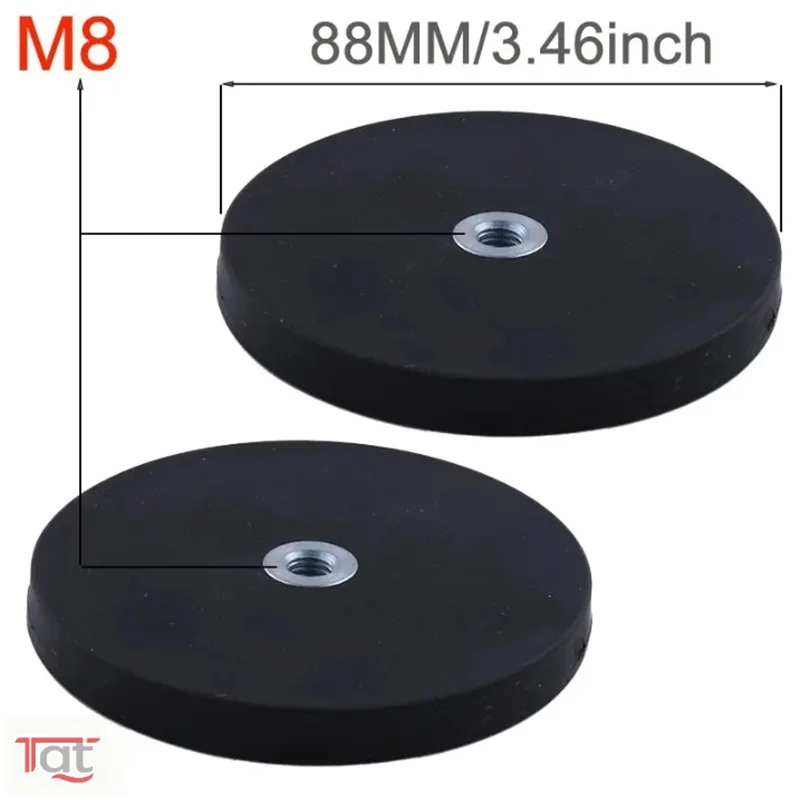 LED Work Light Holder 2PCS 43mm/66mm/88mm M4/M6/M8 Internal Thread Magnetic Base Mount Bracket Clamp SUV Offroad