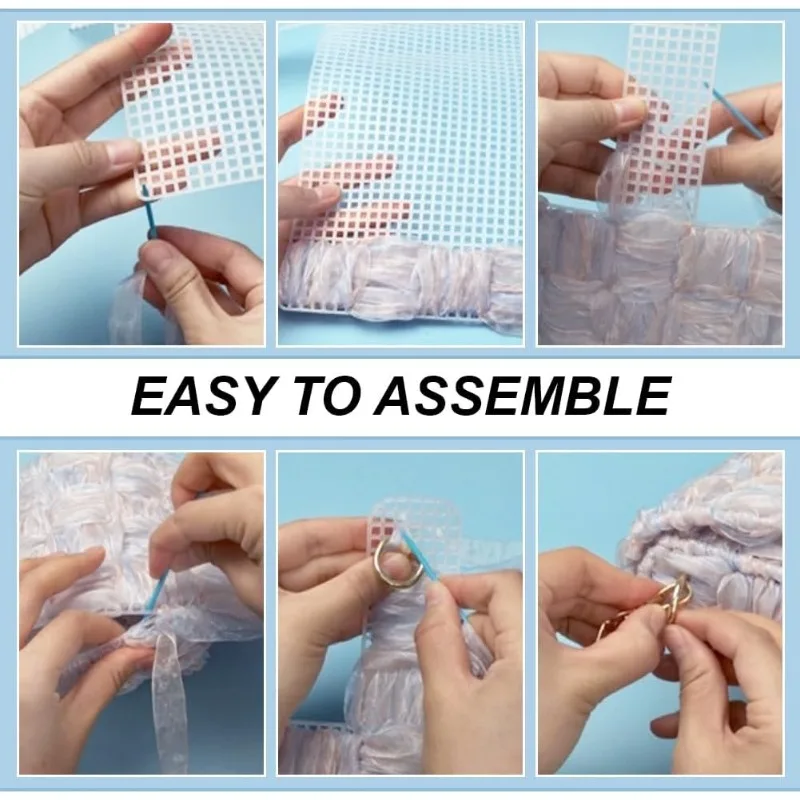 10Pcs 14 Count Plastic Mesh Canvas Sheets Square Cross Stitch Plastic Plate Embroidery Purse Crafting Knit