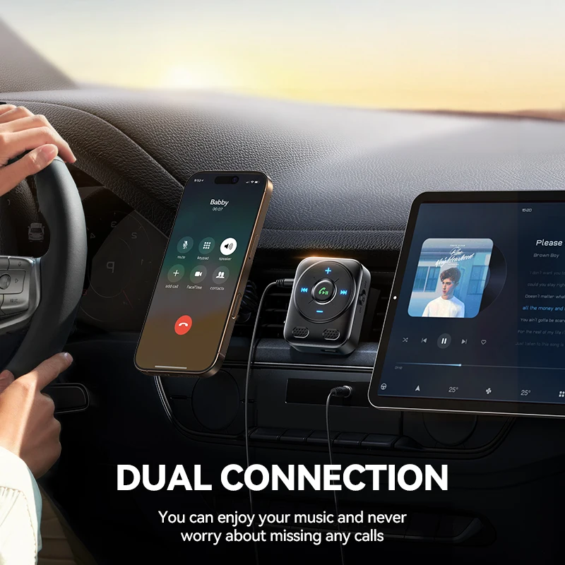 bluetooth transceiver adapter bluetooth aux adaptor bluetooth audio receiver bluetooth adapter audio adapter Joyroom Bluetooth 5.4 Car Adapter AUX Receiver Stronger Dual Mics & Noise Cancellation Auxiliary Input Car Kit Wireless Receiver