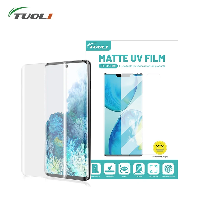 TUOLI 10Pcs TL-X9HM UV Matte Mobile Phone Curved Screen Explosion-proof Film For Curing Machine For TL-168 TL-568 Cutting