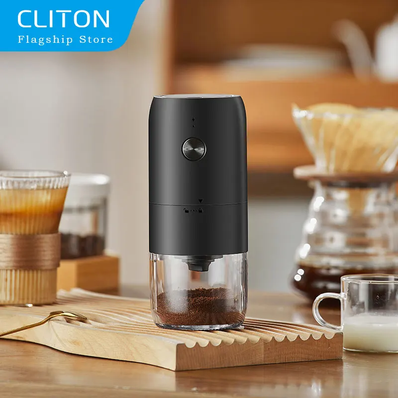 Electric Coffee Bean Grinder USB Type-C Charging Mini Coffee Bean